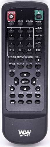 Controle Remoto P/ Dvd Mondial Cr-2840 Co1241 Wlw7467