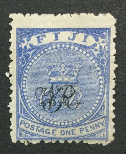 Estampillas Fiji 1876 - Corona E Iniciales Victoria Regina