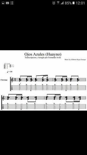 25 Partitura Con Tablatura De Folclore Para Charango Solista