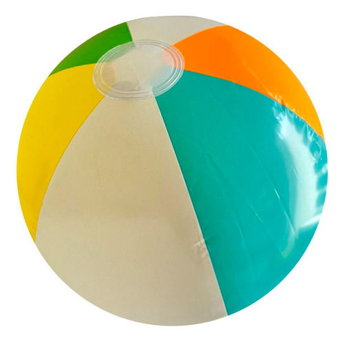 Pelota De Playa Alberca 41 Cm Para Niños Colores Naranja Arcoíris