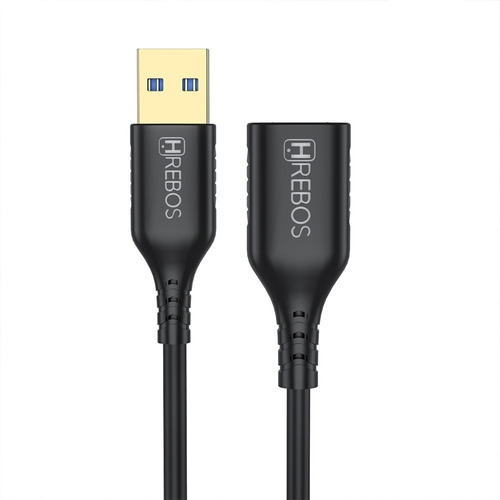 Cabo Usb 2.0 Extensão 2 Metros Extensor Macho Fêmea Cor Preto