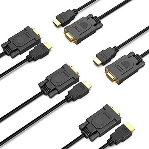 Benfei Hdmi A Vga, Paquete De 5 Cables Hdmi A Vga De 6 Pies