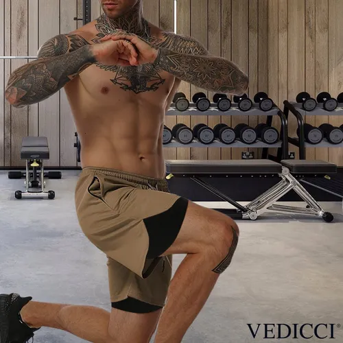 Short Deportivo Hombre Con Licra Vedicci Gym Crossfit