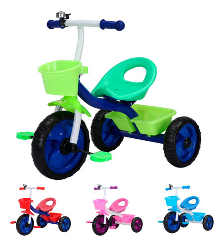 Triciclo Infantil 3 Rodas Pedal Passeio Motoca Velotrol Jony Cor Verde