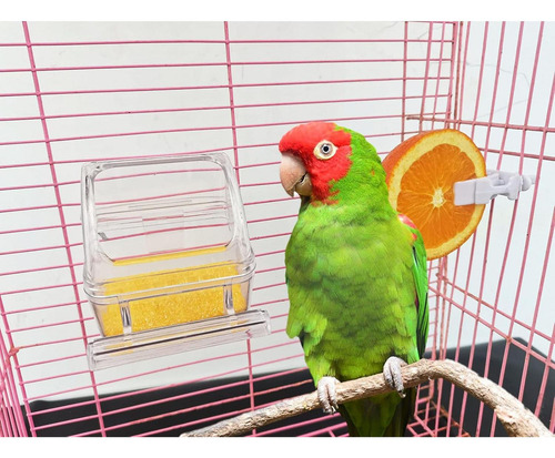 Paquete 2 Comederos Aves Oribuki Con Tapa 8,23 Cm