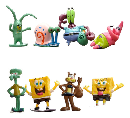 Bob Esponja Muñecos Juguete Mini Personajes De Colección 