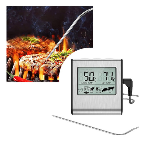 Termometro Digital Cocina Con Sonda Carnes Premium Thermopro