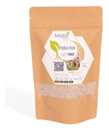 Imagen 2 de 4 de Psyllium Husk | Psilio Rubio - Orgánico 100 Gramos