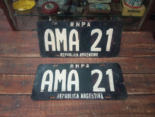 Antiguo Par De Patentes Maquinaria Agricola Ref. 968 (Usado)