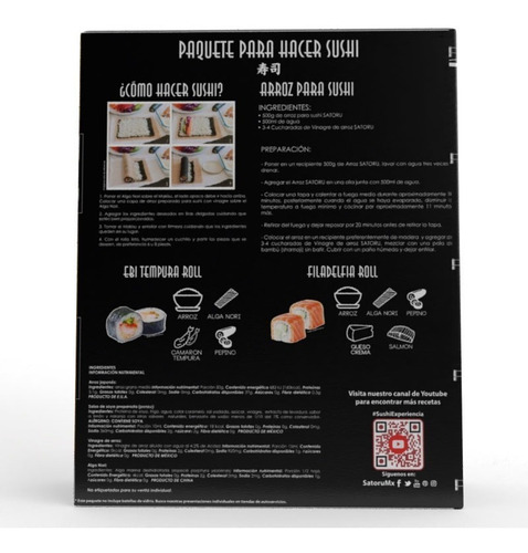 Imagen 6 de 8 de Paquete Para Hacer Sushi Satoru De 8 A 10 Rollos