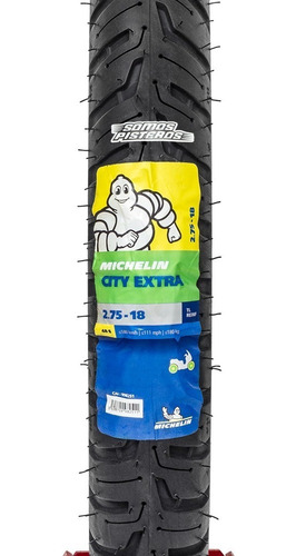 Imagen 3 de 3 de Llanta Michelin 2.75 18 City Extra 48s Sin Camara 125z Dt15
