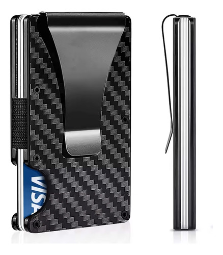 Cartera Clip Billetes Tarjetero Antirrobo De Aluminio Unisex