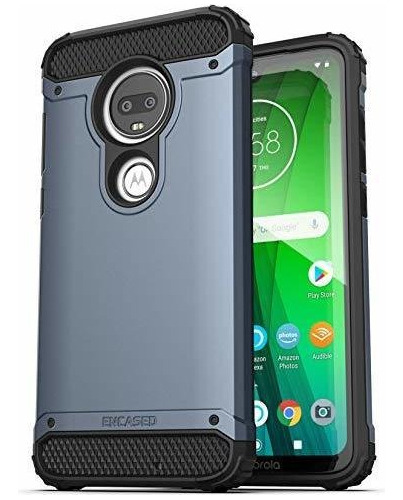 Funda Para Motorola Moto G7 Color Gris Anti Caidas