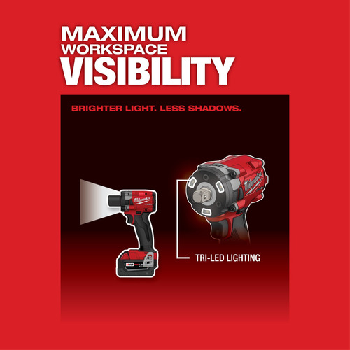 Llave De Impacto 1/2in M18 Fuel 250ft-lbs Milwaukee 2855p-20