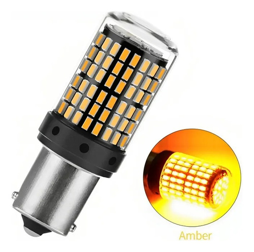 Par Lâmpadas Seta Pisca Em Led Py21w Âmbar 144 Leds - Canbus Py21w Ambar