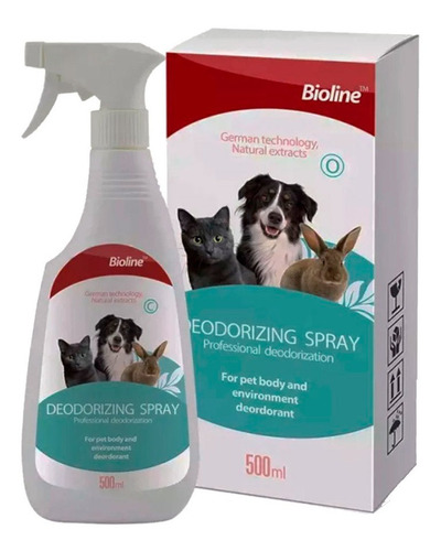 Bioline Spray Desodorante Mascotas Y Ambientes, 500ml