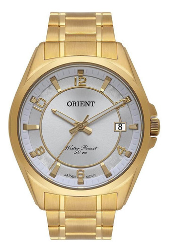 Relógio Orient Masculino Dourado Mgss1232 S2kx Casual