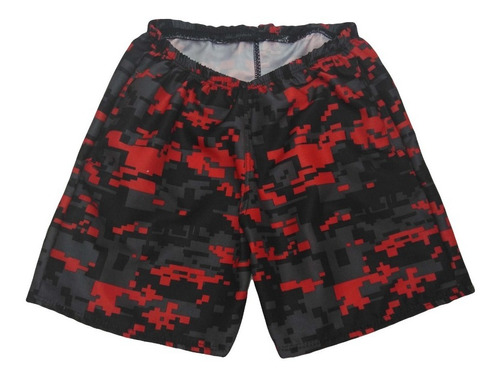 Short De Niños Estampado Para Playa / Piscina Con Bolsillo