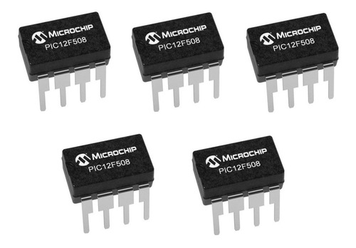 5 X Microcontrolador Cmos 8-bits, Pic12f508-i/p
