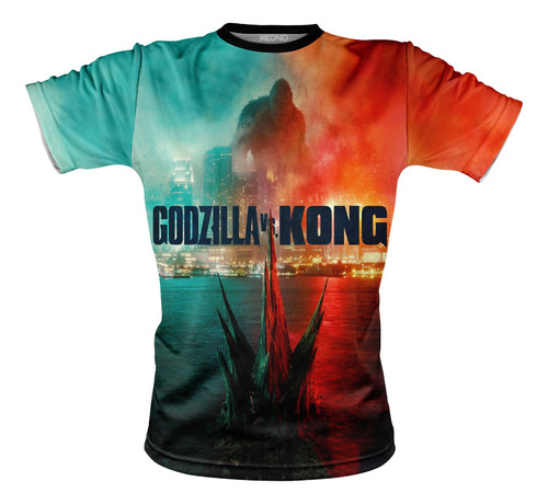 Playera Niños King Kong  Vs Godzilla Moda Full Print Mod2