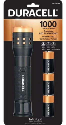 Lanterna Duracell Flashlight 1000l C/pilha Pesca Camping