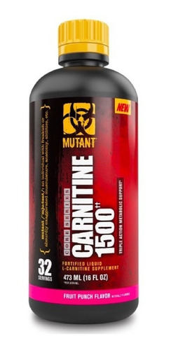 Mutant Liquid Carnitine 1500, L Carnitina, Quemador De Grasa