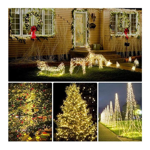 Guia Solar Luciernaga - Luces Arbol Navidad Jardin - 10 Mts 