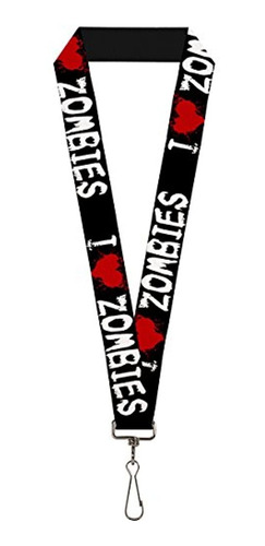 Buckle-down Lanyard I Heart Zombies Bloody