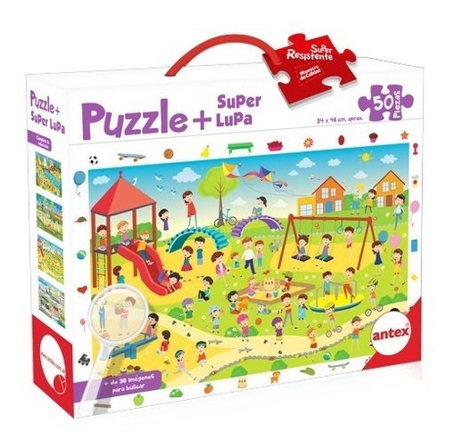 Puzzle + Súper Lupa 50 Pz- Plaza - Antex 3035
