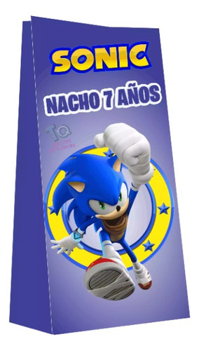 Bolsas Sonic Para Sorpresitas O Souvenirs Pack X10
