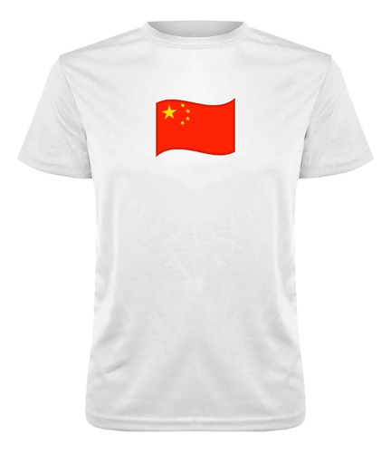 Polera Deportiva Unisex Poliéster Diseño Bandera De China