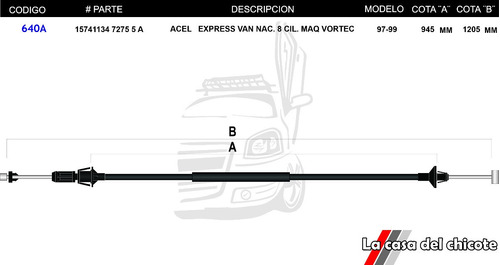 Chicote De Acelerador Express Van 1997/1999