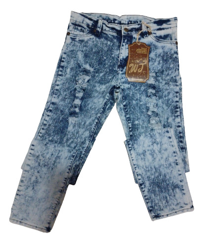 Pantalón Jeans Skinny De Dama Corte Alto Talla S