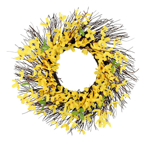 Corona De Flores Amarillas, Corona Decorativa Colgante De