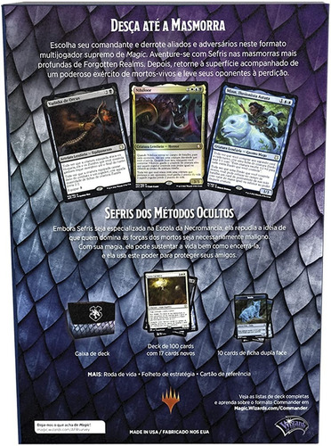 Imagem 6 de 8 de Deck Commander D&d Magic The Gathering Masmorras Da Morte
