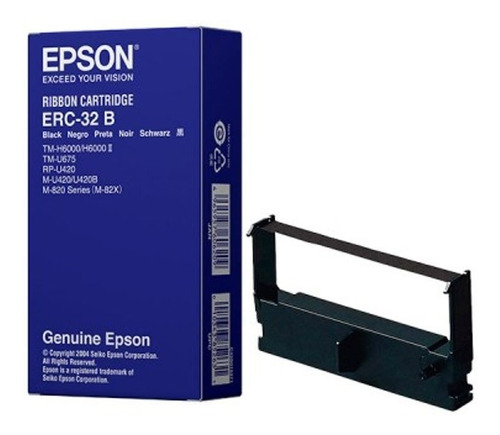 Cinta Epson Tmu 675 H6000 Erc-32b  Negro