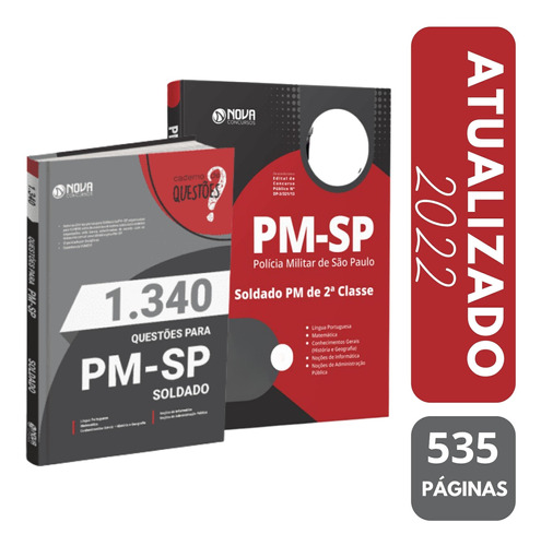 Apostila Pm Sp Soldado 2ª Classe + 1350 Questões - Ed. Nova