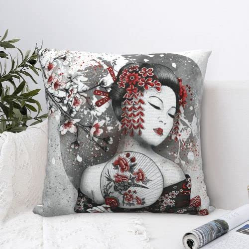 Fundas De Almohada Estilo Geisha Japonesa, Funda De Ter...