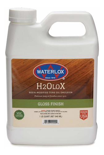 Waterlox H2olox A Base De Agua, Acabado Brillante, Cuarto De