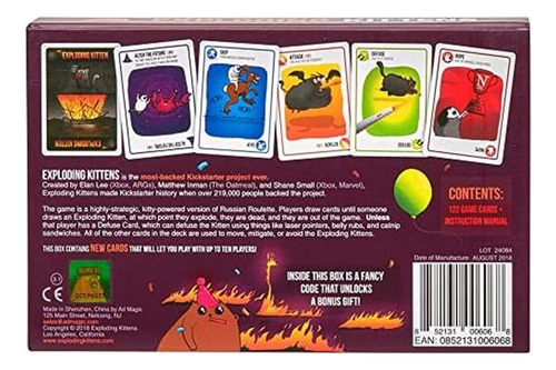 Exploding Kittens Party Pack Juego De Cartas De Exploding Y