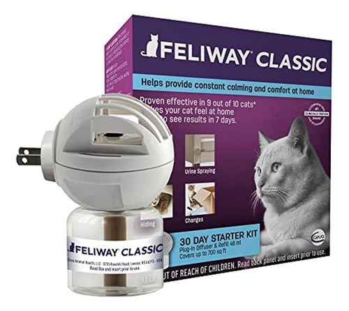 Feliway Classic Cat Calming Diffuser Kit Para Gatos Kit De