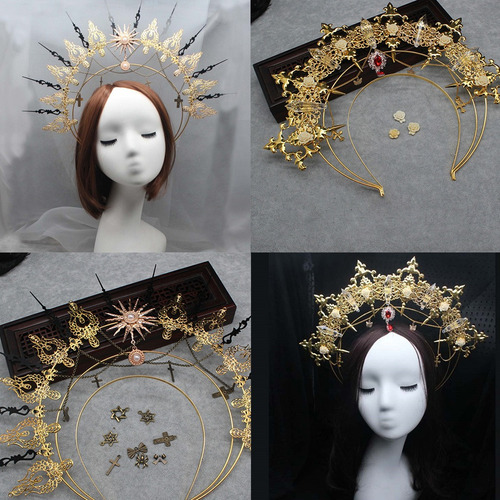 Imagen 4 de 8 de Diadema Gótica Lolita Sun Goddess Paquete De Material De Bri