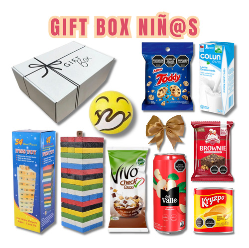 Caja Desayuno Sorpresa Niñ@s + Juego De Mesa Jenga