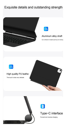 Funda Magic Keyboard Para Tableta Táctil iPad Air De 13 PuLG