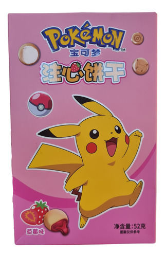 Biscuit Rellenos Sabor Frutilla X52gr Pokemon