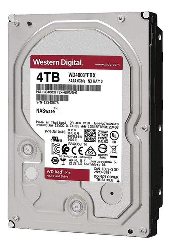 Disco Duro Interno Pc 3.5 Western Digital 4tb Sata 6gbps Red