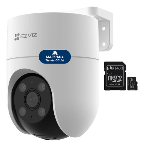 Camara Ezviz H8c 360 Exterior Wifi Sirena Luz + Memoria 32gb