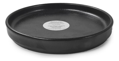 Set X 12 Plato Pan Porcelana Corona Rustic 15,7 Cm Negro Rustic Pluto Reactivo