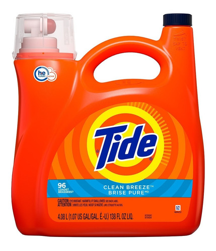 Tide Clean Breeze Detergente Liquido Brise Pure 4.08 Ltrs