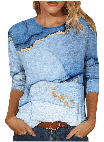 Camiseta De Moda Estampada A La Moda Para Mujer, Blusa De Lo